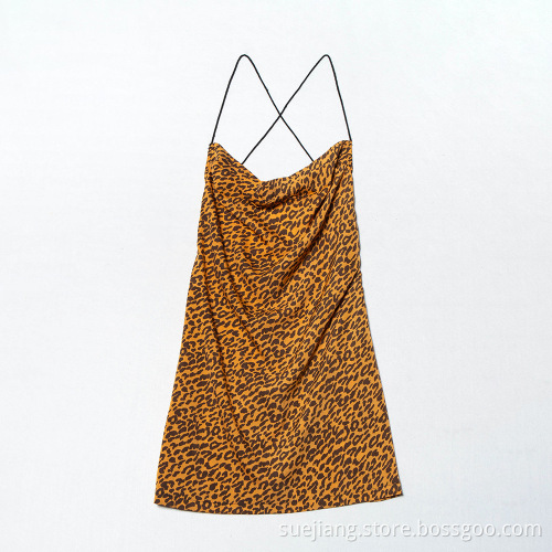 Design Summer Bodycon Western Sexy Leopard Print Dress